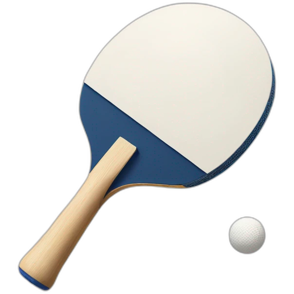 Raquette de ping pong avec une balle de tennis emoji