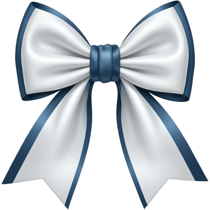 white satin Bow emoji