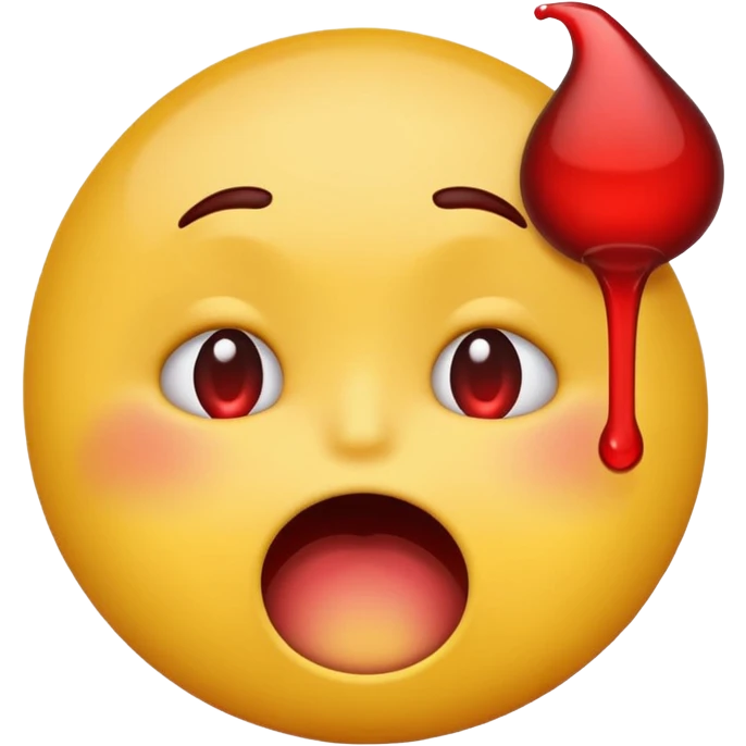  classic yellow circle emoji vomits with red stuff from its mouth 🤮 like this emoji
