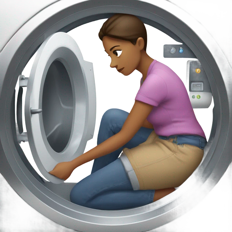Lady doing laundry emoji