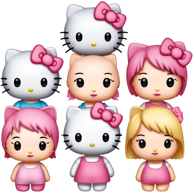 Hello kitty with her friends emoji