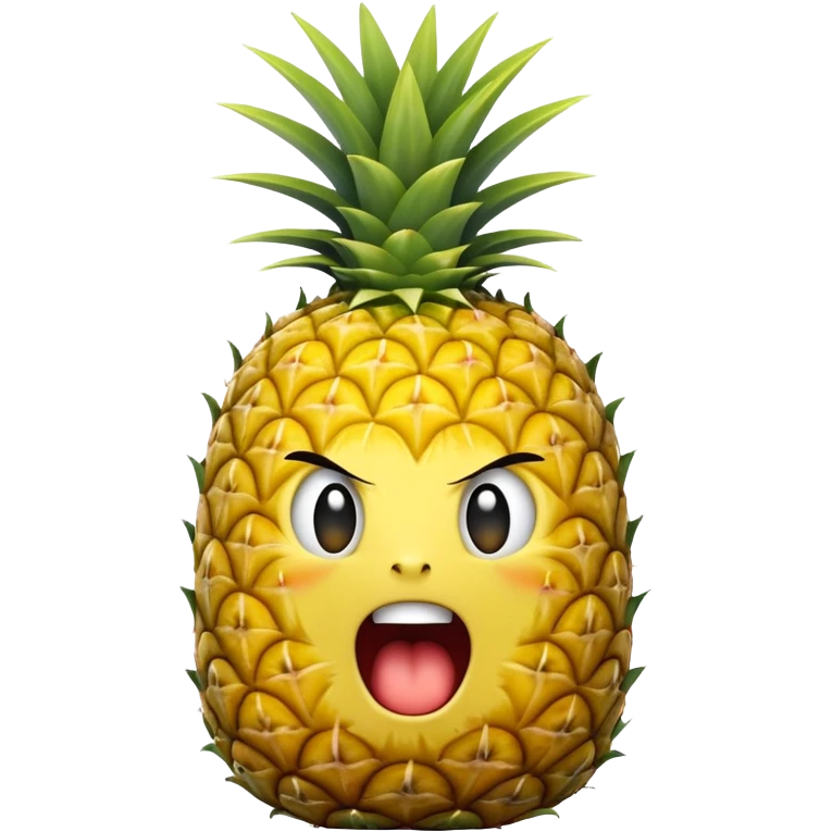 pineapple screaming emoji
