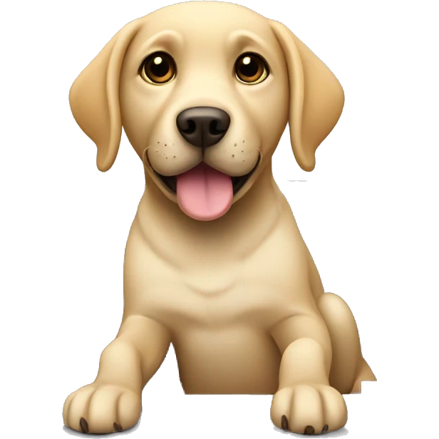 Labrador with a laptop emoji