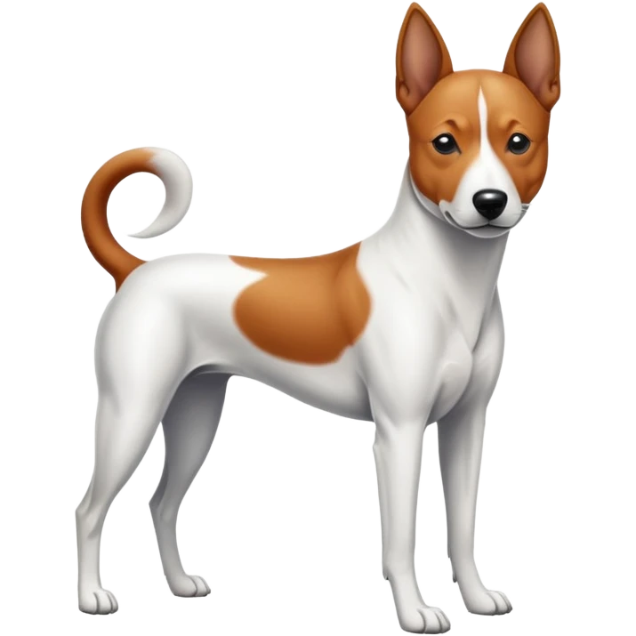chien basenji blanc avec taches noires emoji