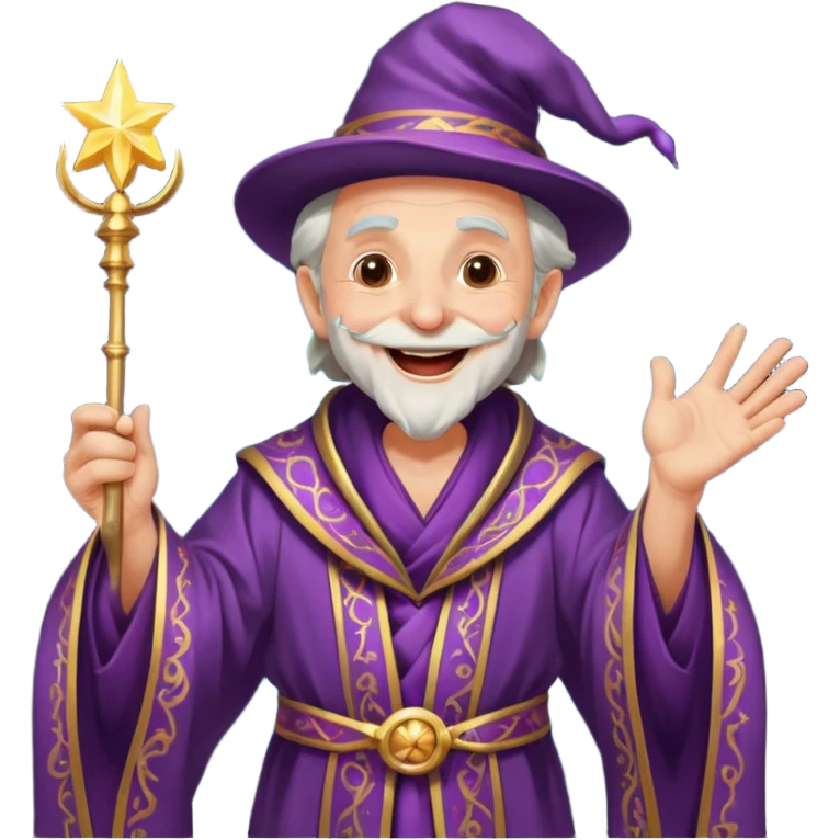 An old magician laughing 🤣 emoji