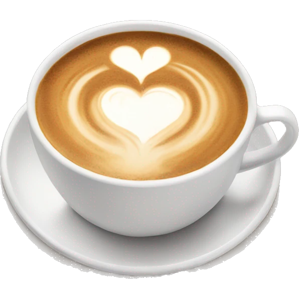 cappucino heart emoji emoji