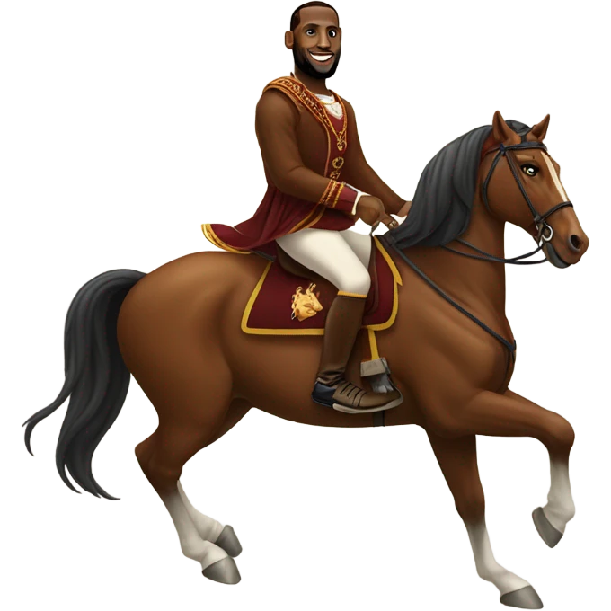 LeBron riding a horse emoji
