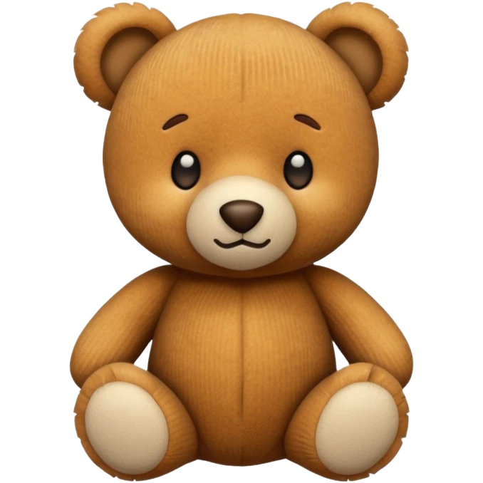 Corduroy texture teddy bear emoji