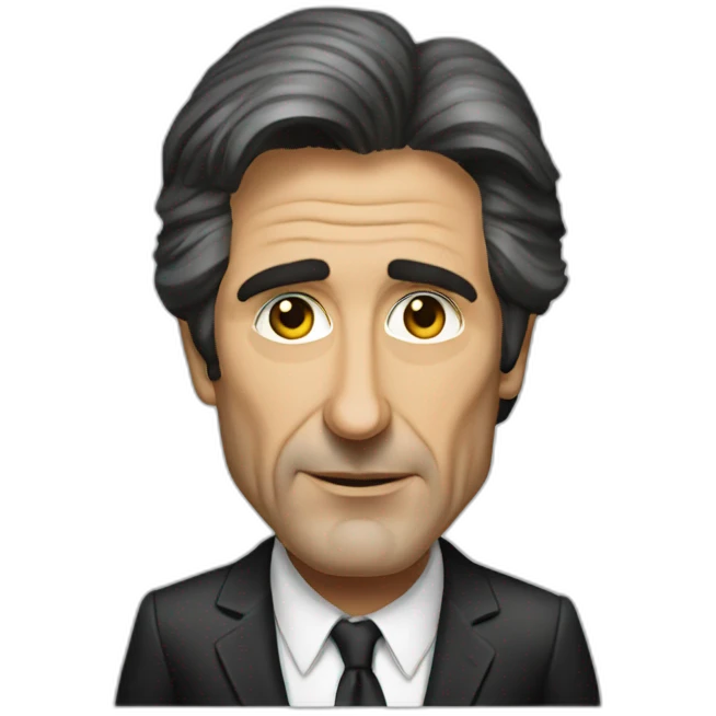 al pacino cartoon wearing suit emoji