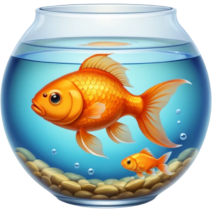 Goldfish in a fish bowl emoji