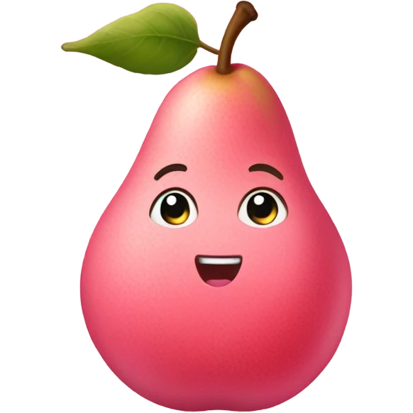 Rose-Pink fruit pear  emoji