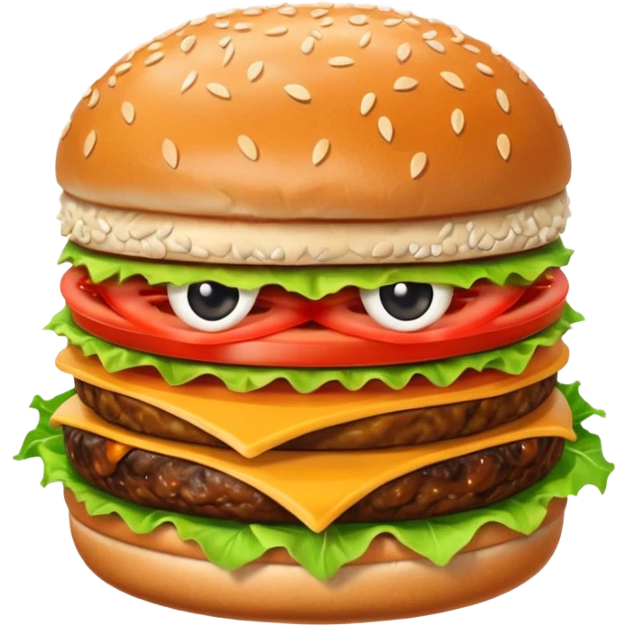 scary burger emoji