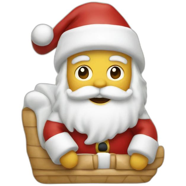 santa claus on an inc cream emoji