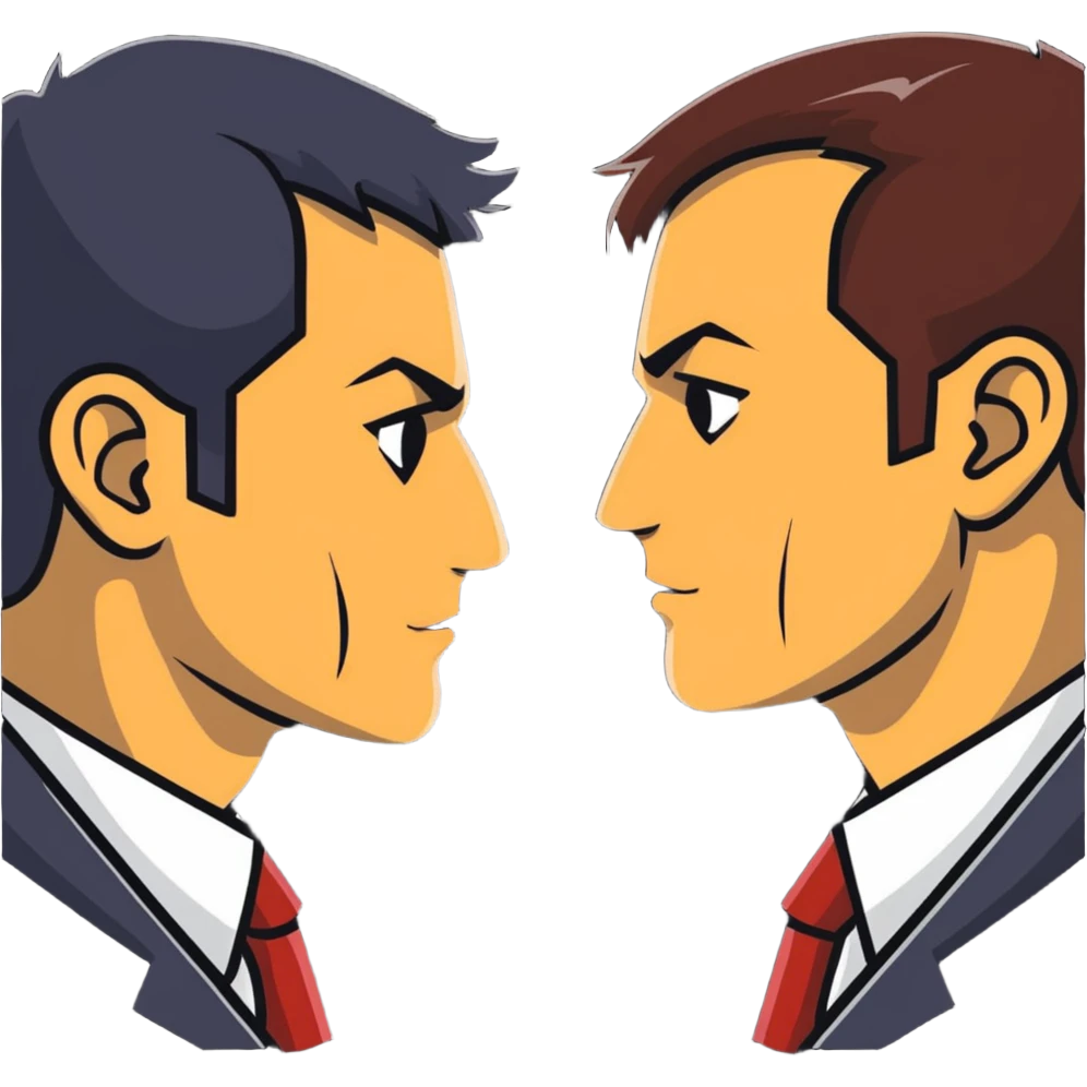 two men, gay couple, breaking up, expressive cartoon sticker style emoji