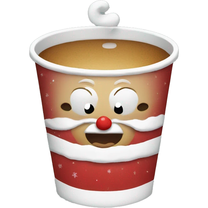 a christmas cup emoji