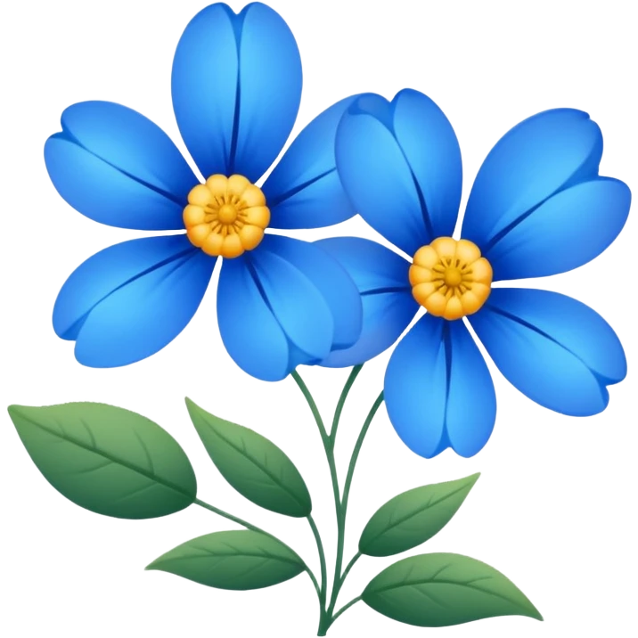 Flores azules emoji
