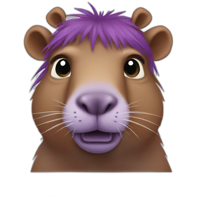 Purple capybara  emoji