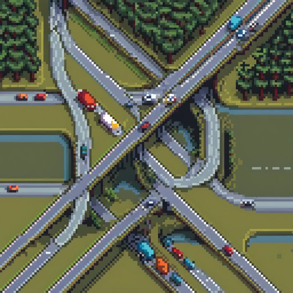 highway road with traffic and landscape emoji