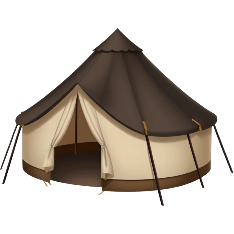 black spray tan oval tent emoji