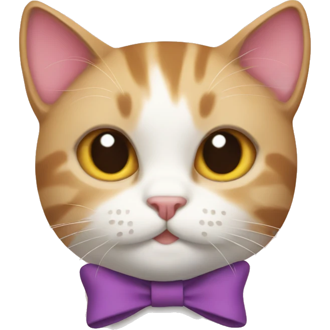A cat with a bow emoji