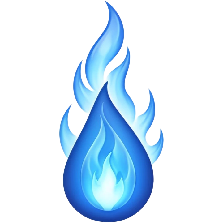 Blue flame emoji