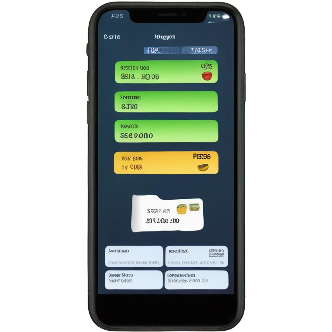 receipt in a phone emoji