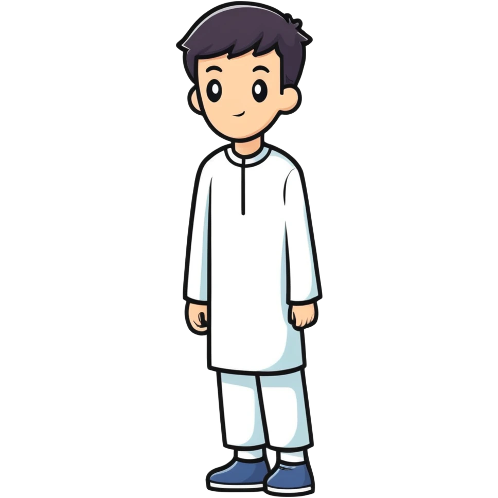 cartoonish sticker of حزلقوم with exaggerated features, fun and colorful emoji