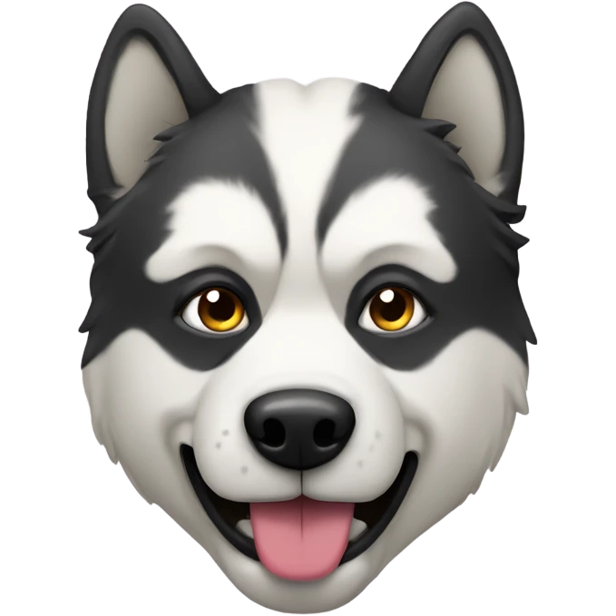 Drama masks with malamute  emoji