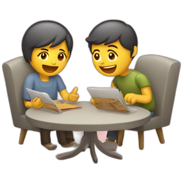 Couple en train de discuter emoji
