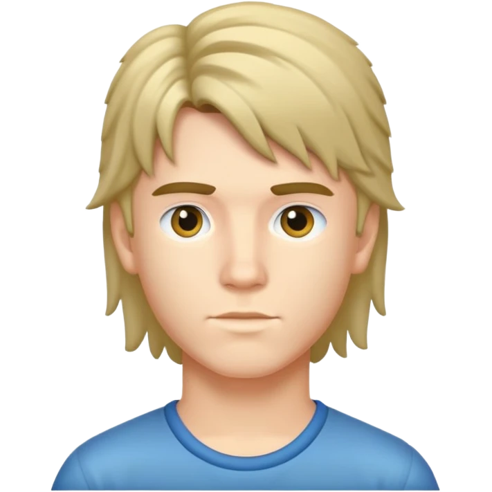 A boy with mullet hairstyle  emoji