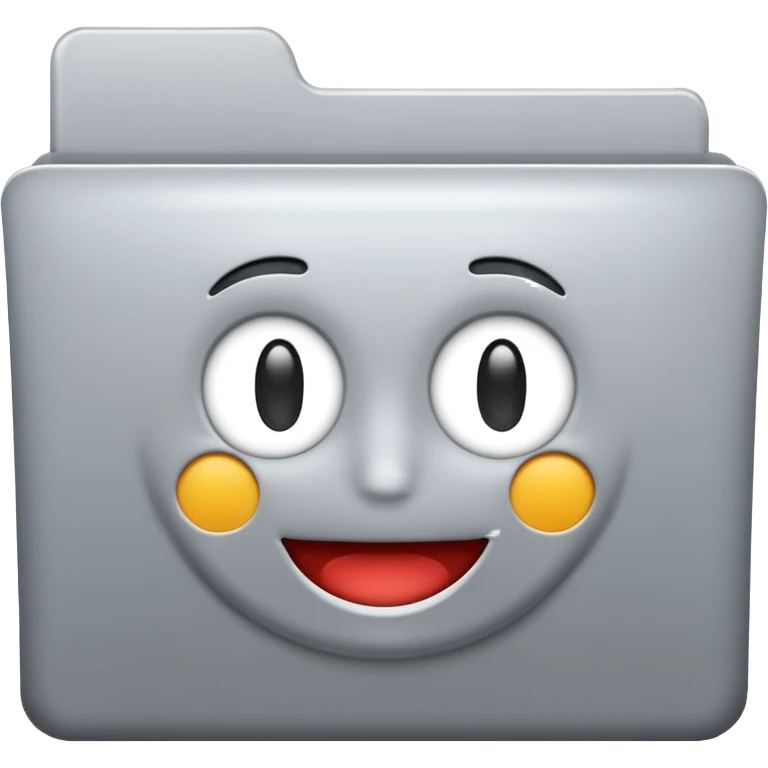folder macos gray and white emoji