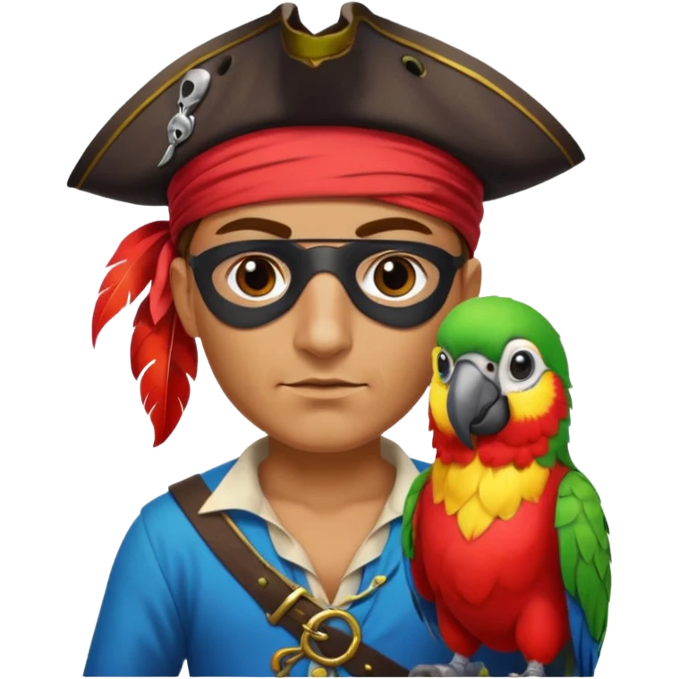 pirate and parrot emoji