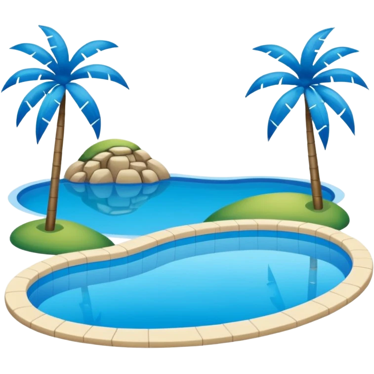  piscina con paisaje  emoji