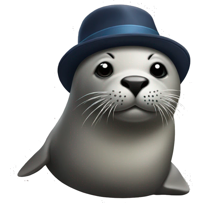 Seal with hat emoji