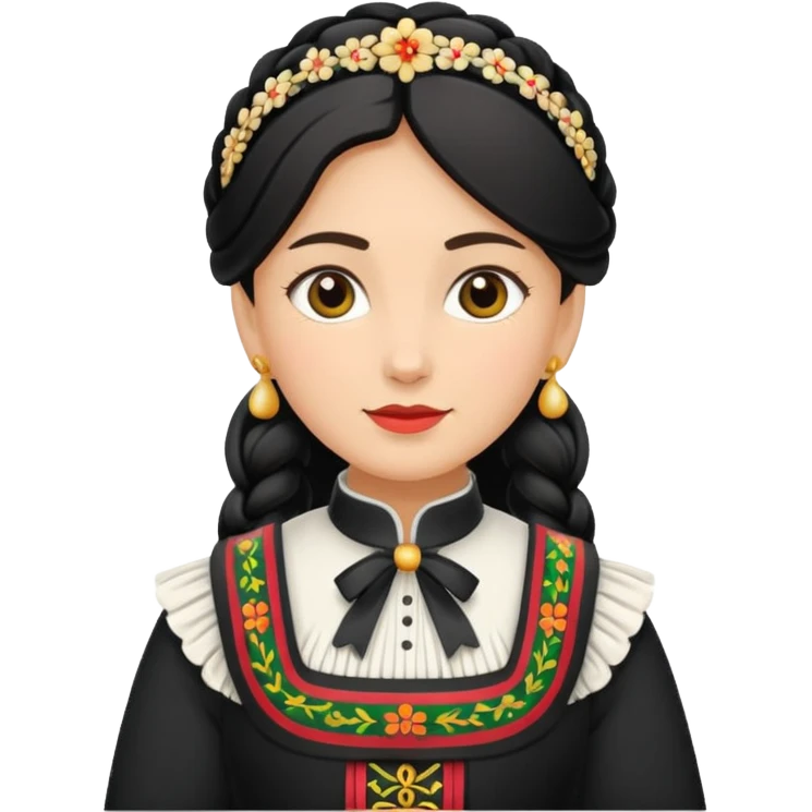 woman wearing traditional bunad emoji