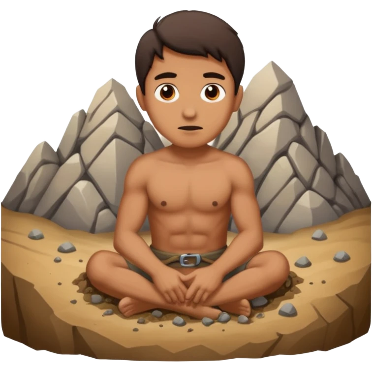 homme qui une montagne coincé dans les fesse emoji