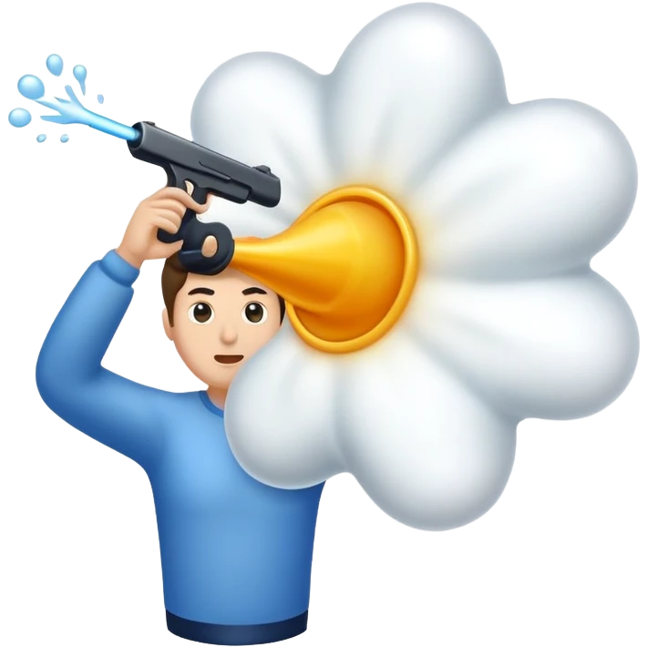 Мужик стреляет спермой из своего члена  emoji