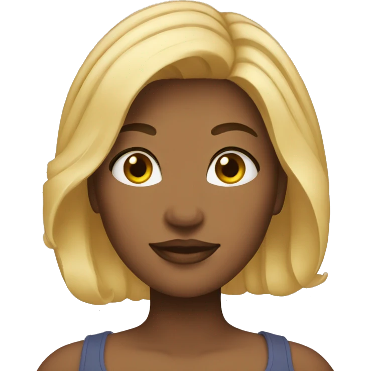 Curvy woman with blond hair emoji