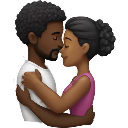 Black couples hugging  emoji