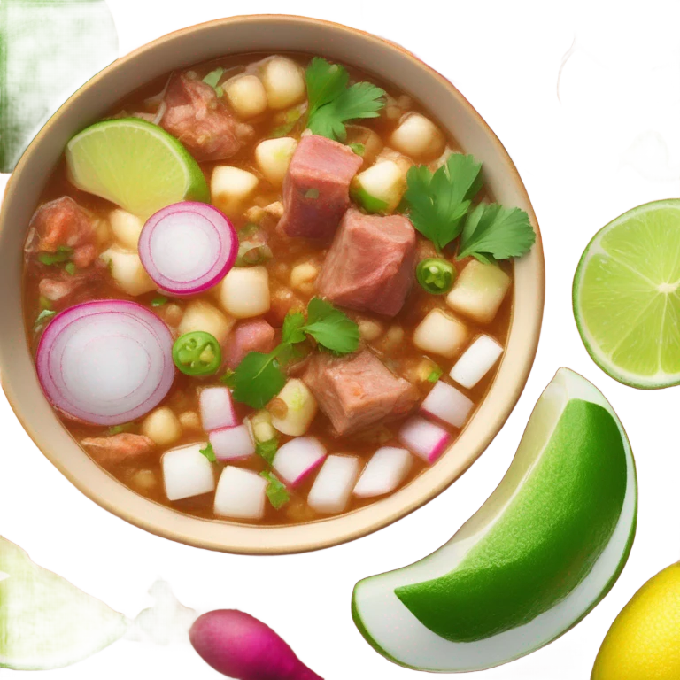Pozole in a bowl png emoji