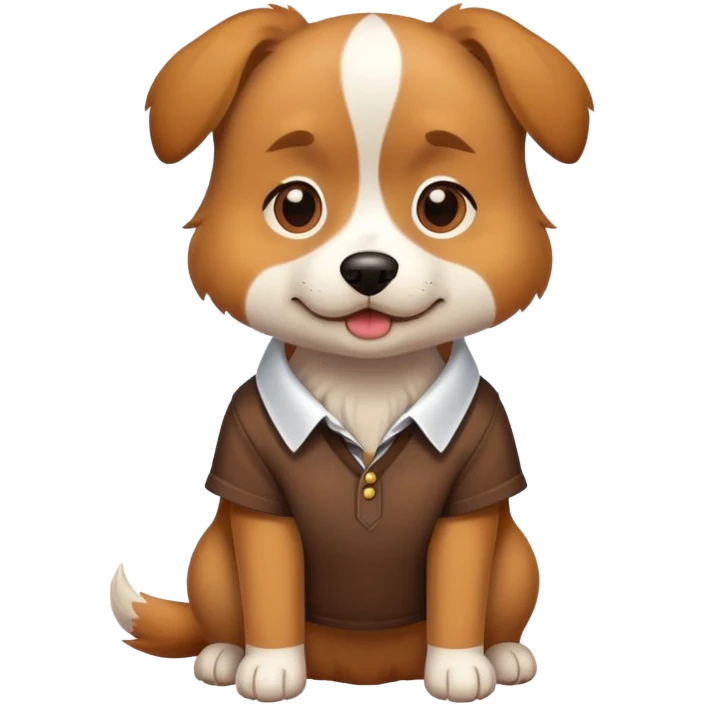 dog wearing a shirt emoji
