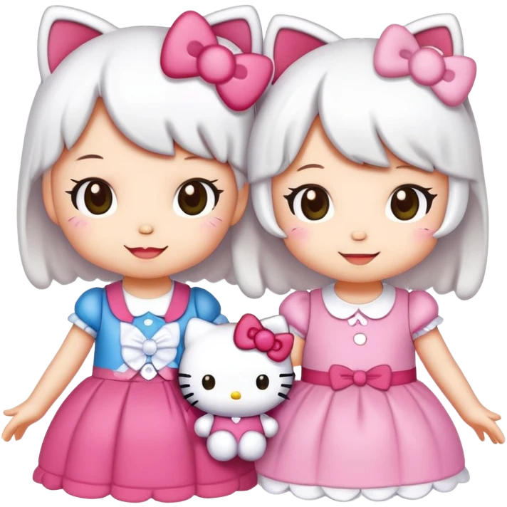 Kiki and lala from hello kitty emoji