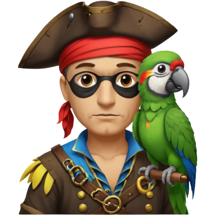 pirate and parrot emoji
