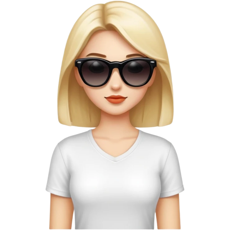 a cool girl with sunglasses and confident pose emoji
