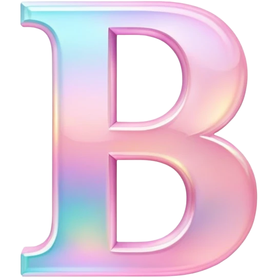 Iridescent pastel pink Font setting icon with letter D emoji