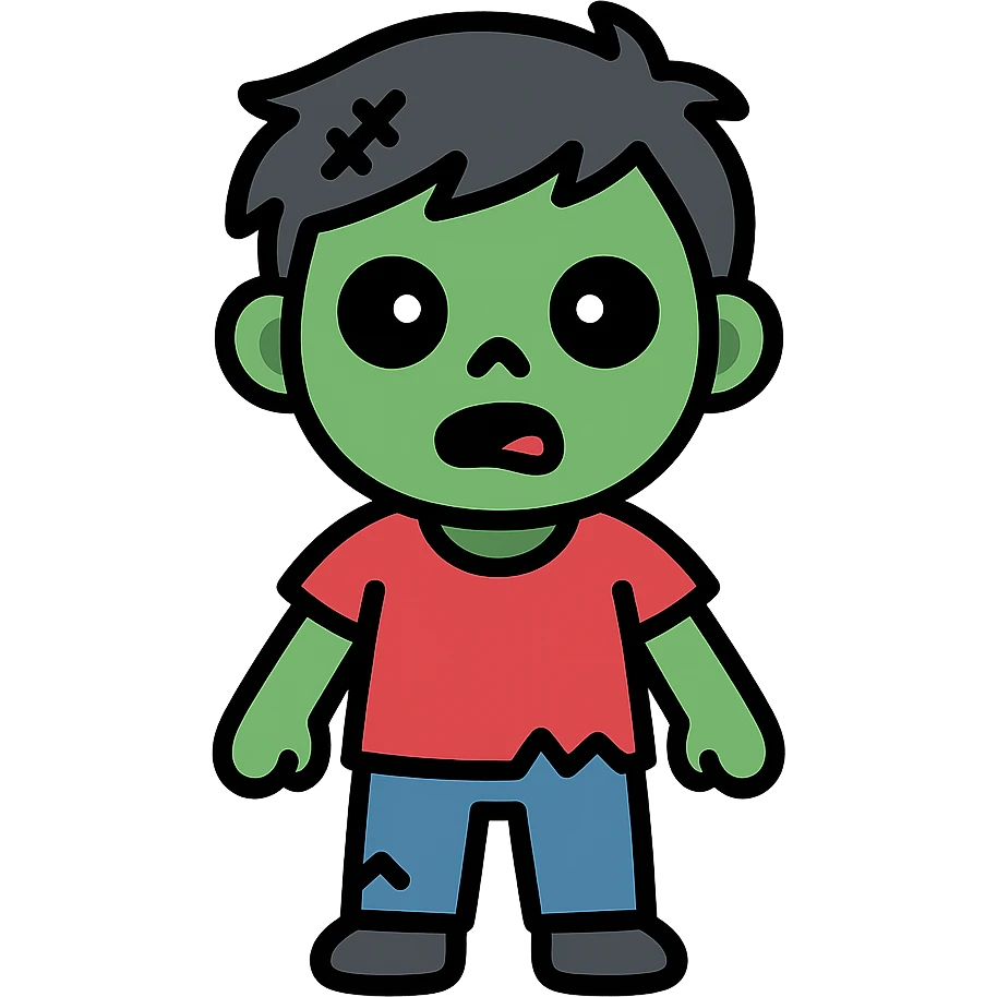 cute zombie boy icon emoji