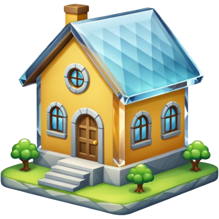 house made of cyrstal emoji