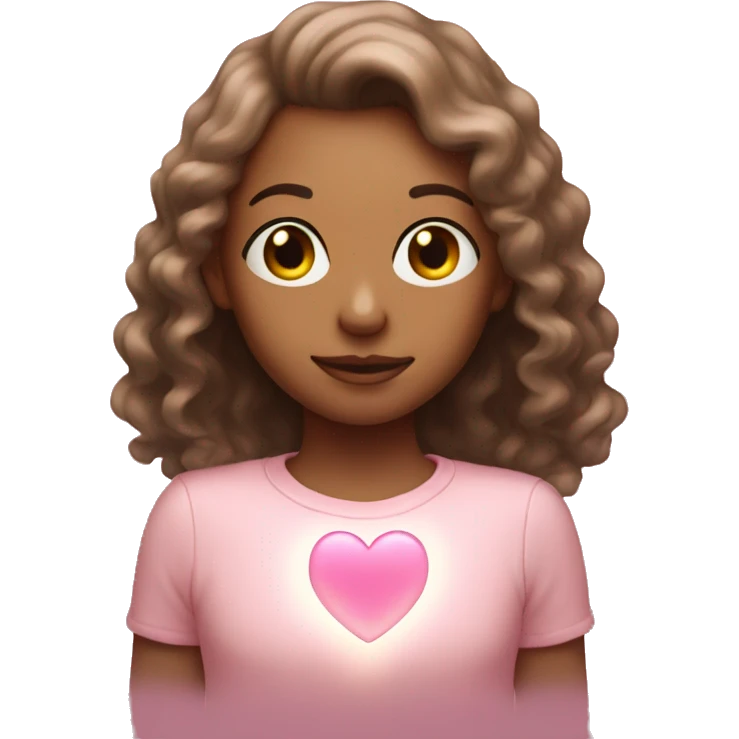 Glowy light pink heart emoji