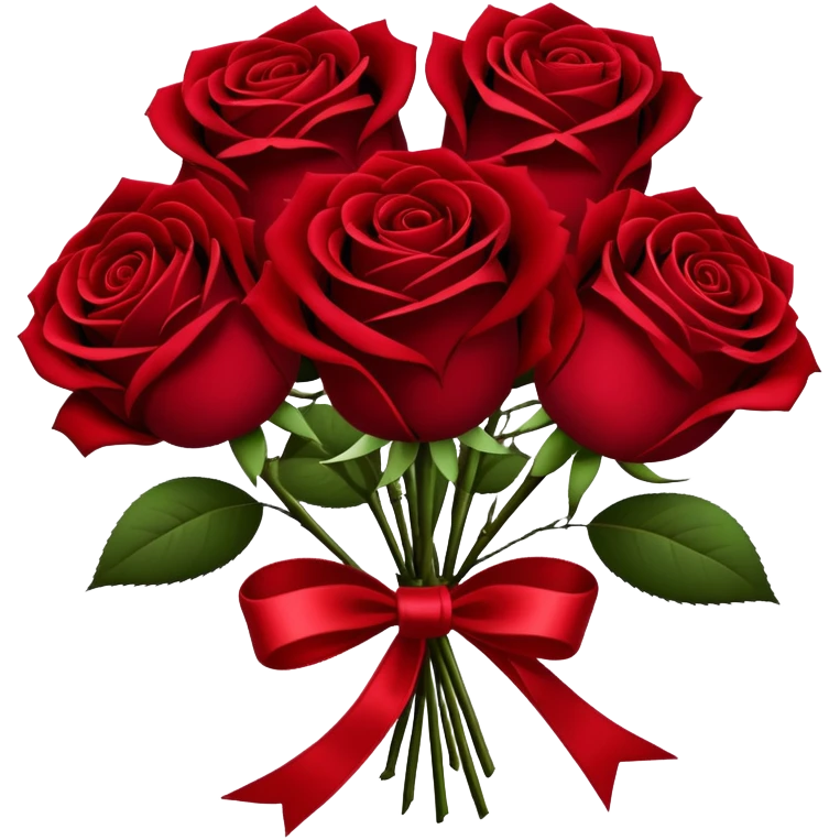 Bouquet of dark red roses emoji