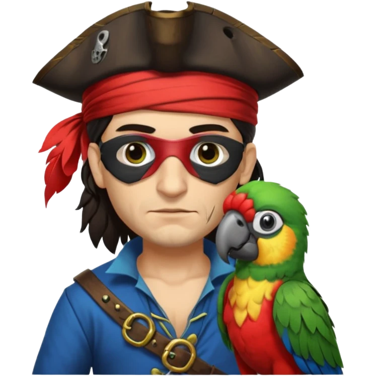 pirate and parrot emoji